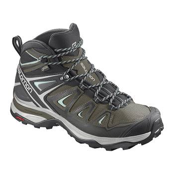 Salomon Női X ULTRA 3 Mid Cut GTX W Túracipő Olivazöld